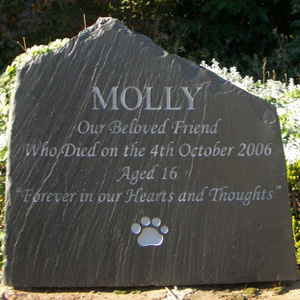 Upright Cat Headstone